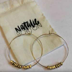 Natalie Borton gold hoop earrings